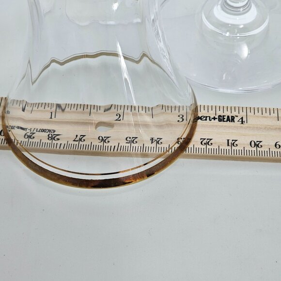 4 Mikasa Jamestown Gold Wine Glasses 8.75" shiny gold rim elegant fine crystal - Picture 9 of 9